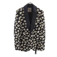 トムレベル イタリア製 キスマーク テーラードジャケット 48 ブラック系 TOM REBL メンズ 古着 【231028】