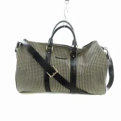 ラルフローレン RALPH LAUREN ボストンバッグ ショルダー 2WAY 旅行カバン ロゴ PVC レザー 千鳥格子 大容量 黒 ブラック 白 ホワイト ■GY11 /MQのサムネイル