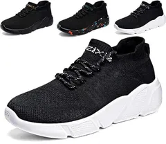 スポーツシューズ スニーカー メンズ シューズ レディース ランニングシューズ 運動靴 黒 スリッポン ウォーキングシューズ トレーニング カップル 靴 ジョギング 厚底 幅広 カジュアル 超軽量 通気 大きい 人気 滑り止 JDtV998