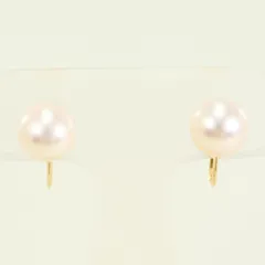 K18YG イヤリング clip-on earrings パール（真珠） 総重量約2.0g