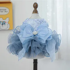 Sサイズ⭐︎犬・猫・兼用⭐︎ゴージャスブルーのシンデレラドレス⭐︎(10)