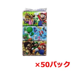 ハヤシ商事 スーパーマリオ 水に流せるポケットティシュ 8組16枚  6個入り X50パック