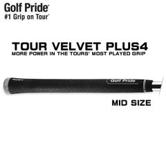 【メール便】ゴルフプライド Golf Pride ツアーベルベット PLUS4 プラス4 【ミッドサイズ】 M60 バックライン無し グリップ 新品 未使用