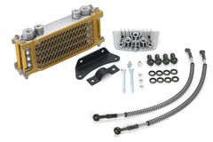 新品 【moriyoshi】 ホンダ モンキー ゴリラ オイルクーラー キット 4段タイプ 冷却ラジエーター カブ ダックス シャリー バギー バイク パーツ 汎用 (ゴールド)