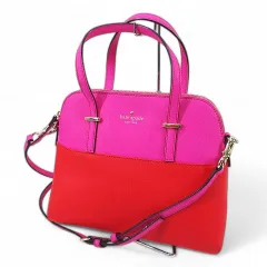 ケイトスペード KATE SPADE トートバッグ ハンド ショルダー 2WAY バイカラー ピンク レザー調