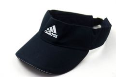 アディダス サンバイザー 帽子 ストラップバック スポーツウエア ブランド レディース ﾌﾘｰサイズ ネイビー adidas 【中古】