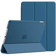 【迅速発送】JEDirect iPad 9/8/7 ケース (10.2インチ 2021/2020/2019モデル 第9/8/7世代用) ケース 三つ折りスタンド 耐衝撃カバー オートウェイクアップ/スリープ機能 (ティールブルー)