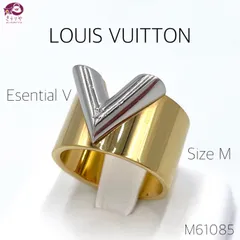 LOUIS VUITTON ルイヴィトン M61085 エセンシャルV リング M 13号 ゴールド×シルバー 箱 保存袋 LE1211 指輪