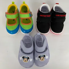 ベビー キッズ 靴 スニーカー サンダル 14センチ 3足 セット まとめ マジックテープ ミニー パープル