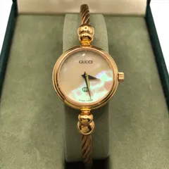GUCCI グッチ 2700L シェル文字盤 レディース腕時計 バングルウォッチ GUCCI グッチ 2700.2.L ワイヤー イエローシェル 腕時計 GP/GP
