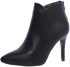 （ネユーズ）ｎｅｙｕ’ｓ とんがり ショート ブーティ アンクル 丈 ブーツ ピン ヒール シューズ ハイヒール 黒スムース measurement_23_point_0_centimeters( ブラックスムース,  23.0 cm)