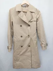 ◇ Θ UNIQLO ユニクロ シンプル 長袖 トレンチ コート サイズＭ ベージュ系 レディース E  【1507160004026】