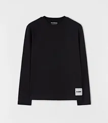 Jil Sander ロゴ入り 3枚パックTシャツ 長袖（ブラック/サイズS）