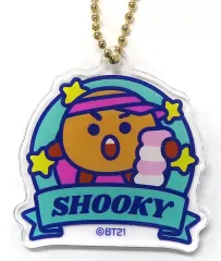 【中古】雑貨 SHOOKY(シュガ) アクリルキーホルダー 「BT21 CAFE ～Pink candy shop～」