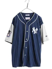 【お得なクーポン配布中!】 90s ヤンキース ベースボール シャツ メンズ L / オールド MLB オフィシャル スターター 大リーグ ユニフォーム 半袖シャツ ヘビーウェイトのサムネイル