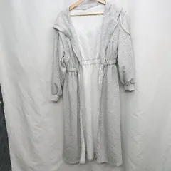 ◇ ⊇ classicalelf クラシカルエルフ 無地 長袖 膝下丈 ワンピース サイズM グレー系 レディース E  【1505130007268】