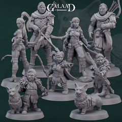 Galaad Miniatures | 2024年10月リリース 8体set 32mm | 3Dプリント ミニチュア TRPG
