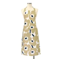 マリメッコ エプロン marimekko レディース ウニッコ柄  ベージュ/ホワイト/ブルー Pieni Unikko Apron Cotton 069907-185のサムネイル