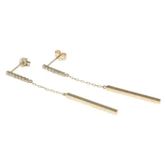 ロング ピアス 10金 K10ゴールド キュービックジルコニア レディース   新品ロング