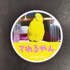 送料無料　セキセイインコ　インコ「インコ　てれるやん　ステッカー」（約６０ｍｍ×約６０ｍｍ）