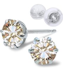 ダイヤモンド ピアス天然ダイヤ 0.06ct K10YG ラインピアスキャッチ付 