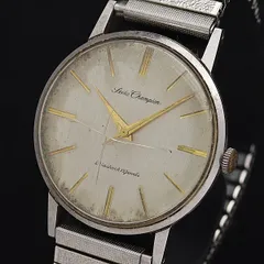 稼働品　SEIKO Champion 19石　手巻き時計 シルバー/ブラック 稼働品 SEIKO Champion 19石 手巻き時計 シルバー/ブラック