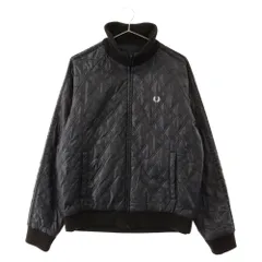 FRED PERRY (フレッドペリー) ハイネック ジップアップ キルティング リバーシブルトラックジャケット ブラック F2036のサムネイル