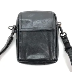 05w05403 ポーター PORTER  コンパクト レザー ショルダーバッグ ブラック  メンズ   【中古品】
