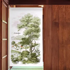 ■SIMON BAKER■のれん「Nostalgia」85x150cm ×5枚セット【日本製】のれん 暖簾 家紋 間仕切り ジブリ トトロ 千と千尋 風景 景色 目隠し スヌーピー ウィリアムモリス【匿名配送らくらくメルカリ便全国送料無料】