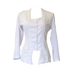 Kebaya クバヤ ストレッチ シフォン 白 インドネシア 民族衣装