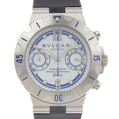 【BVLGARI】ブルガリ スクーバ・クラブスワン 限定500本 cal.2282 SC38NSW ステンレススチール×ラバー 自動巻き メンズ 白文字盤 腕時計