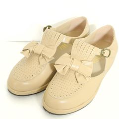 ピンクハウス パンチング レースアップシューズ レッド 赤 Mサイズ