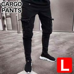 カーゴパンツ ブラック Lサイズ メンズ パンツ デニム ワークパンツ