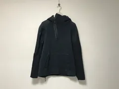 本物ナイキNIKE斜めハーフジップコットンジップスウェットパーカー長袖トレーナーメンズサーフミリタリーアメカジビジネススーツドレスストリートスケーターゴルフM黒ブラック