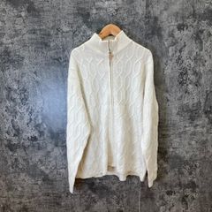 ☆CASHMERE　FACTORY☆♪ニット♪ホワイト♪メンズ♪着回し抜群(M)
