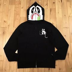 パンダ パーカー Lサイズ panda full zip hoodie a bathing ape BAPE エイプ ベイプ アベイシングエイプ black