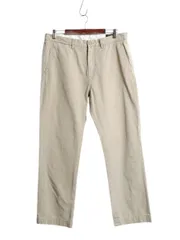 【お得なクーポン配布中!】 ポロ ラルフローレン コットン チノ パンツ メンズ 35 30 古着 スラックス チノパン ストレート ノータック アーミー タイプ ベージュ 無地
