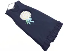 MILK ミルク 花柄 プリント ノースリーブ Aライン ワンピース 紺 ■◆ レディース