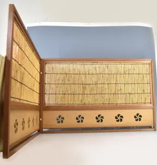 風炉先屏風 ねじり梅 捻り梅 木製 桑 透かし 屏風 衝立 紙箱入