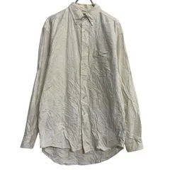 Lee 長袖 無地シャツ S ホワイト リー ボタンダウン 胸ポケット コットンシャツ シンプル 古着卸 アメリカ仕入 a702-5811のサムネイル