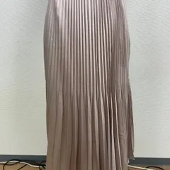 ナノ・ユニバース ロングスカート 36 サテン　細プリーツ　　20251010-0024