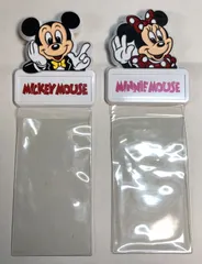 ◇ディズニー　チケットホルダー　レトロ　ミッキー　ミニー