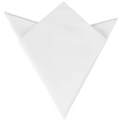 Elerevyo コットンハンカチ カラーコントラスト ソリッドカラー ポケットチーフ メンズ タキシード ホワイト Free Size