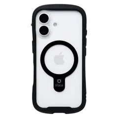 【 限定】iFace Reflection MagSynq iPhone 16 ケース MagSafe 対応 クリア 強化ガラス (ブラック)【エコPKG】【アイフェイス アイフォン16 用 スマホケース iphone16 カバー マグセーフ 耐衝撃 透明