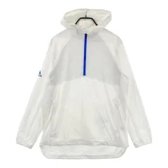 サイズ：L ADIDAS GOLF アディダスゴルフ  フード付き ハーフジップ 長袖ジャケット  ホワイト系 [240101403448] ゴルフウェア メンズ ストスト