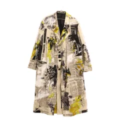Yohji Yamamoto POUR HOMME (ヨウジヤマモト プールオム) 22SS LOOK28 朝倉優佳ペイントデザイン ニュースペーパー変形コットンロングコート HG-J42-032 マルチのサムネイル