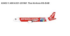 PandaModel タイエアアジア A321NX HS-EAB 1/400 62453