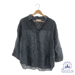 【訳アリ】 UNIQLO ユニクロ トップス シャツ カジュアル 薄手 七分丈 レディース ブラック L 麻 100％ 901-10449 送料無料 古着