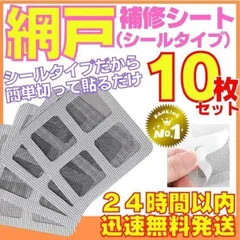 10枚 網戸補修 テープ シール 穴 玄関 サッシ テント 破れ 修理 S67