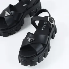 PRADA モノリスラバーサンダル　37 新品そっくりさん⭐PRADAプラダ モノリス ラバー